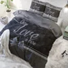 Σετ Παπλωματοθήκη υπέρδιπλη 240×220 PURE LOVE GRAY
